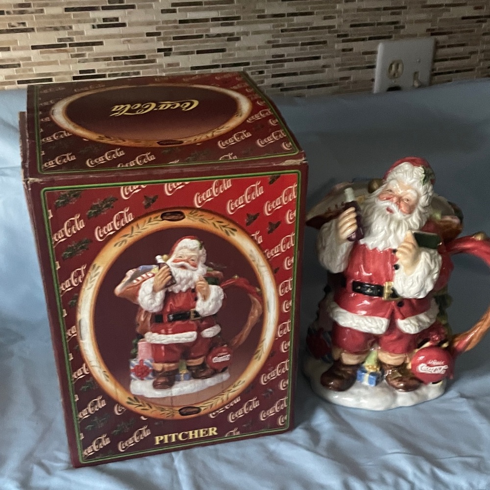 Coca-Cola Santa Claus Ceramic Pitcher